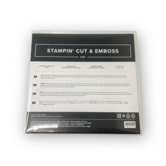 Stampin’ Up Layering Circles Framelits Dies Cut & Emboss Set 151770 Retired - Picture 1 of 2